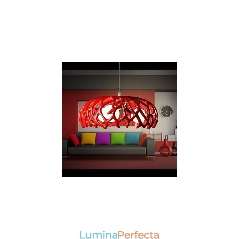Lampă suspendată din rășină cu pictură modernă contemporană