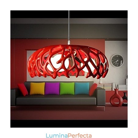 Lampă suspendată din rășină cu pictură modernă contemporană Lampă suspendată din rășină cu pictură modernă contemporană