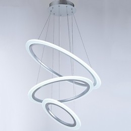 Lămpi de suspendare din acril Candelabru Iluminat de tavan cu bricolaj 3 inele