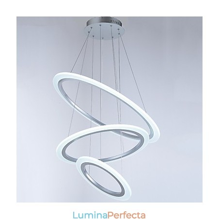 Lămpi de suspendare din acril Candelabru Iluminat de tavan cu bricolaj 3 inele Lămpi de suspendare din acril Candelabru Iluminat de tavan cu bricolaj 3 inele