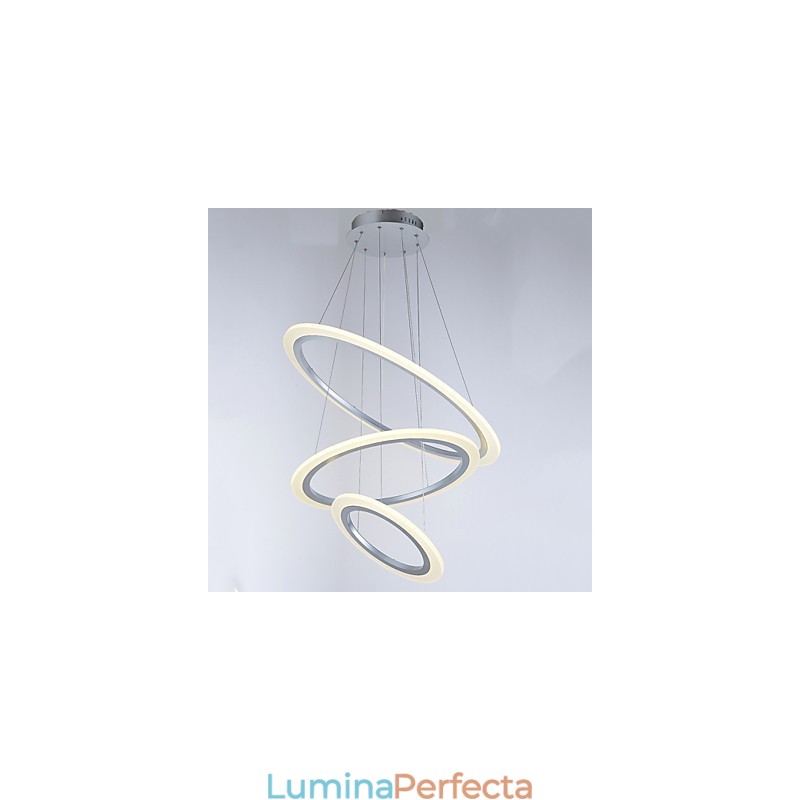 Lămpi de suspendare din acril Candelabru Iluminat de tavan cu bricolaj 3 inele