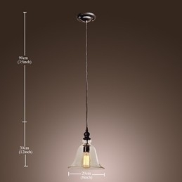 Lampă de suspendare galvanizată în stil clasic cu bol vintage tradițional