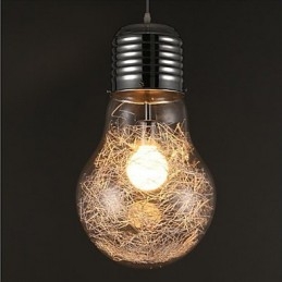 Idei simple cu un bec mare Candelabru din sticlă Lampă Droplight