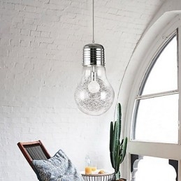 Idei simple cu un bec mare Candelabru din sticlă Lampă Droplight
