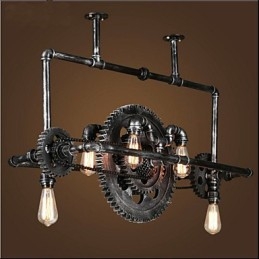 Candelabru cu țeavă de fier Lampă suspendată industrială