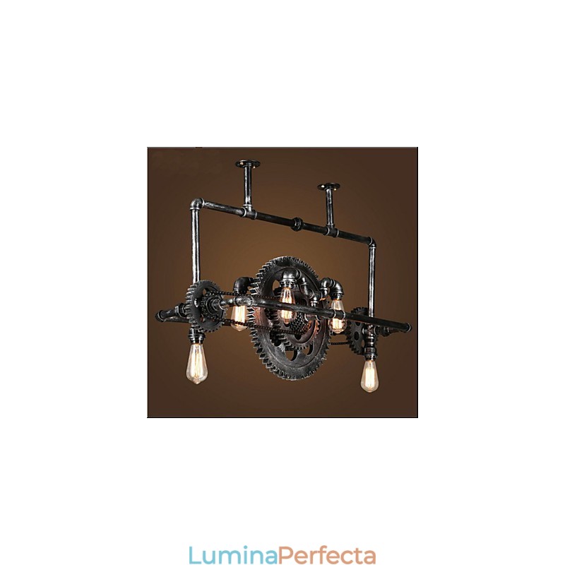 Candelabru cu țeavă de fier Lampă suspendată industrială
