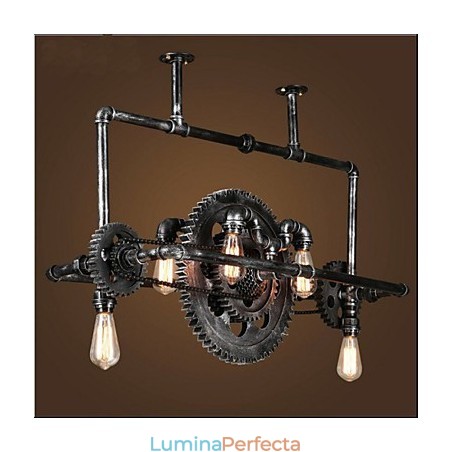 Candelabru cu țeavă de fier Lampă suspendată industrială
