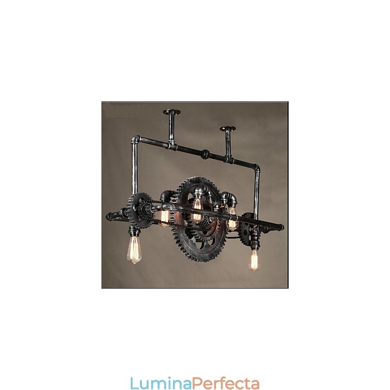 Candelabru cu țeavă de fier Lampă suspendată industrială