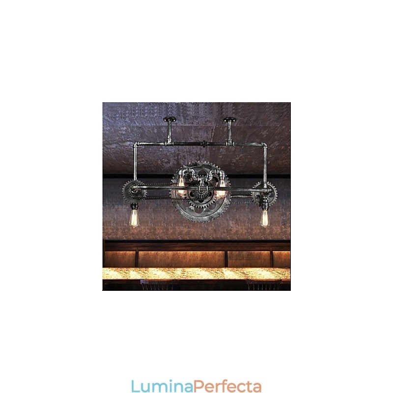 Candelabru cu țeavă de fier Lampă suspendată industrială