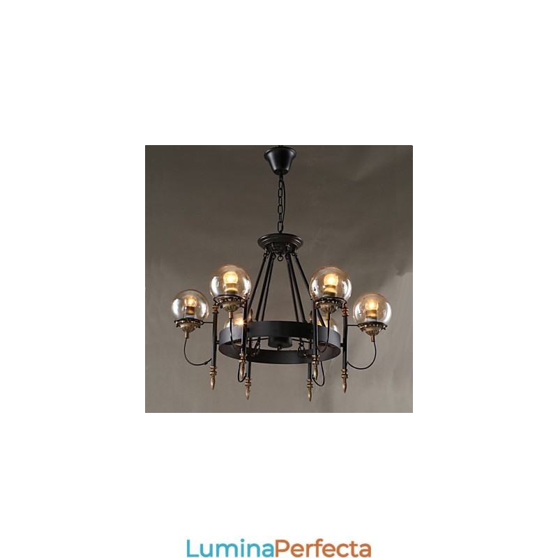 Candelabru rotund din tulpină de fasole din sticlă de artă