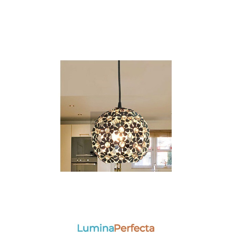 Lampă suspendată galvanizată în stil modern Globe Crystal Mini