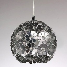Lampă suspendată galvanizată în stil modern Globe Crystal Mini