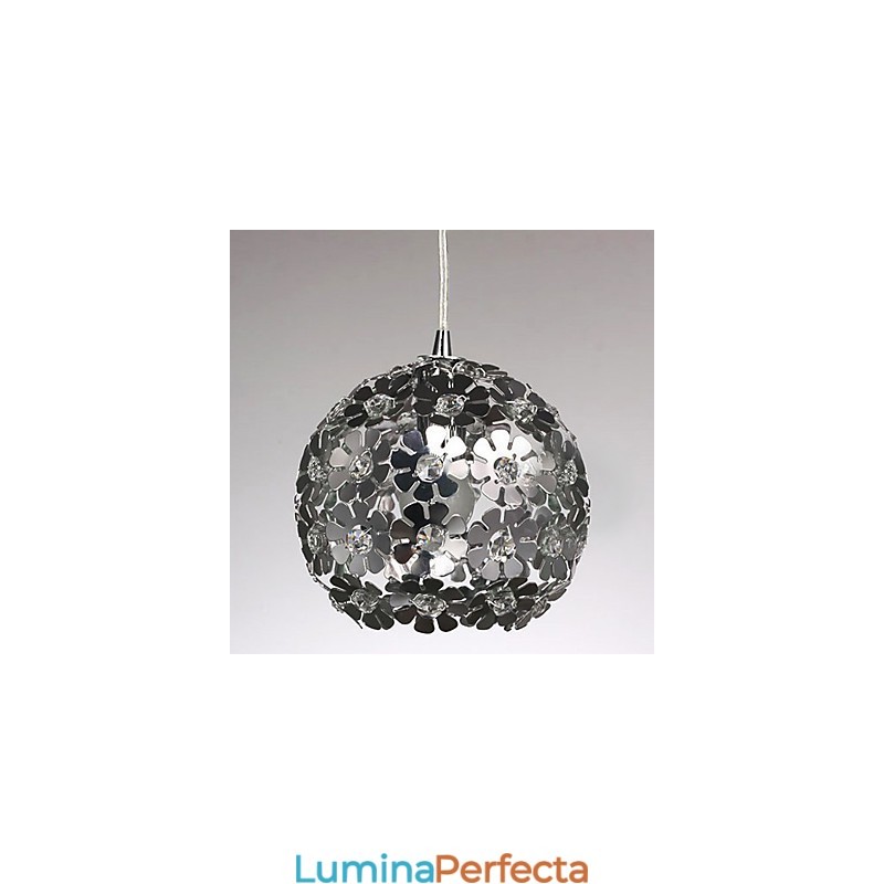 Lampă suspendată galvanizată în stil modern Globe Crystal Mini