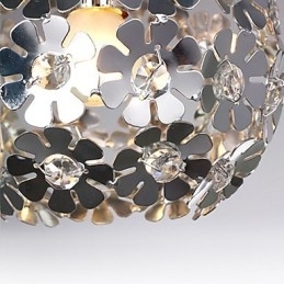 Lampă suspendată galvanizată în stil modern Globe Crystal Mini