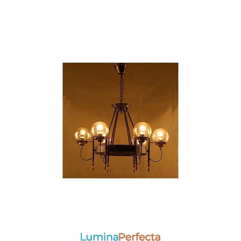 Candelabru rotund din tulpină de fasole din sticlă de artă