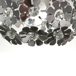 Lampă suspendată galvanizată în stil modern Globe Crystal Mini