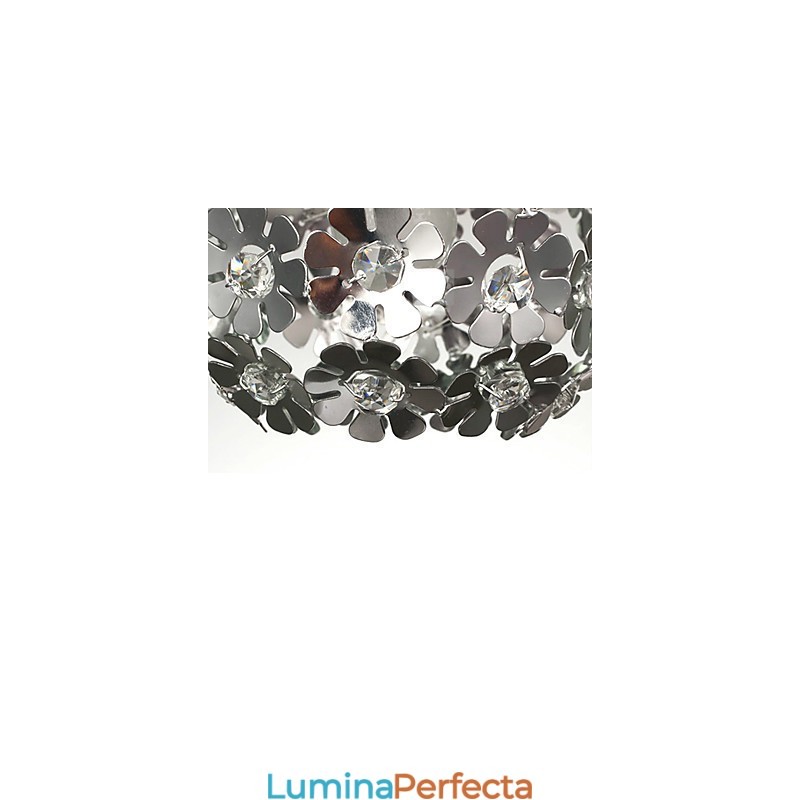 Lampă suspendată galvanizată în stil modern Globe Crystal Mini