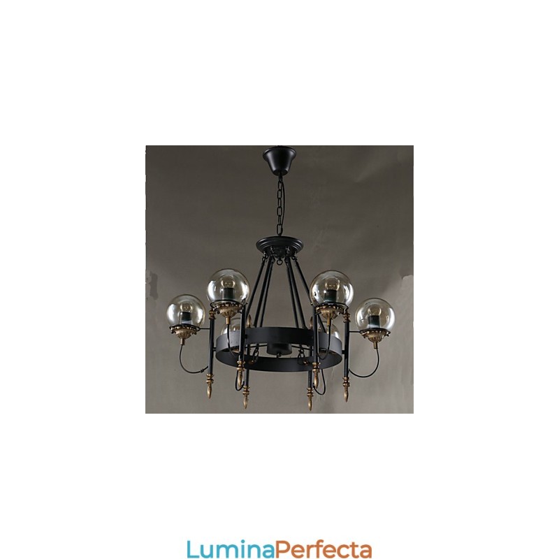 Candelabru rotund din tulpină de fasole din sticlă de artă