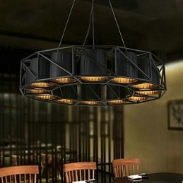 Lampă suspendată din metal cu tablou rustic vintage garaj