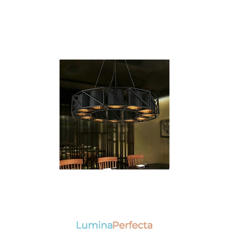 Lampă suspendată din metal cu tablou rustic vintage garaj