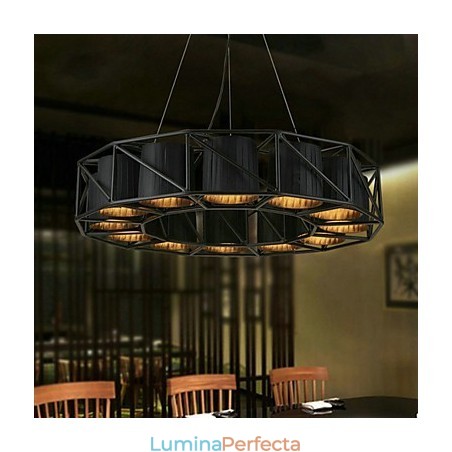 Lampă suspendată din metal cu tablou rustic vintage garaj