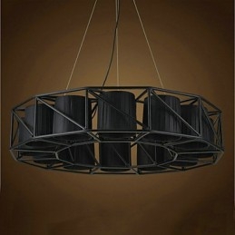 Lampă suspendată din metal cu tablou rustic vintage garaj