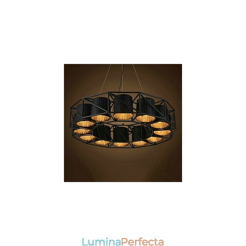 Lampă suspendată din metal cu tablou rustic vintage garaj