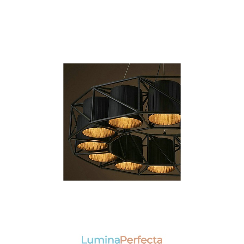 Lampă suspendată din metal cu tablou rustic vintage garaj