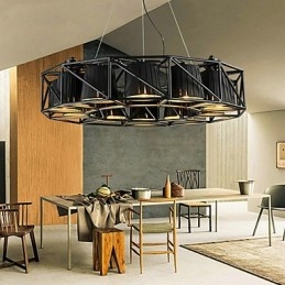 Lampă suspendată din metal cu tablou rustic vintage garaj