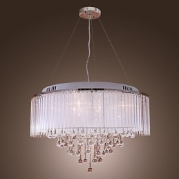 Lampă suspendată galvanizată cu tambur, modernă și contemporană