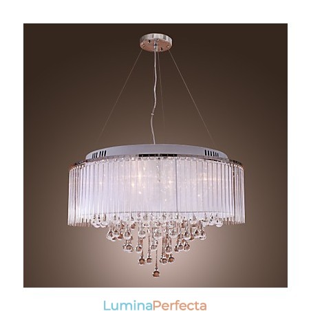 Lampă suspendată galvanizată cu tambur, modernă și contemporană Lampă suspendată galvanizată cu tambur, modernă și contemporană