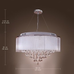 Lampă suspendată galvanizată cu tambur, modernă și contemporană