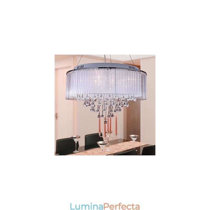 Lampă suspendată galvanizată cu tambur, modernă și contemporană