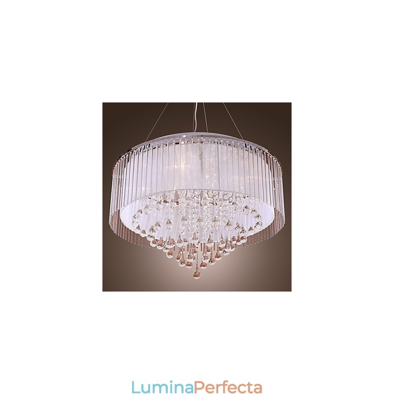 Lampă suspendată galvanizată cu tambur, modernă și contemporană