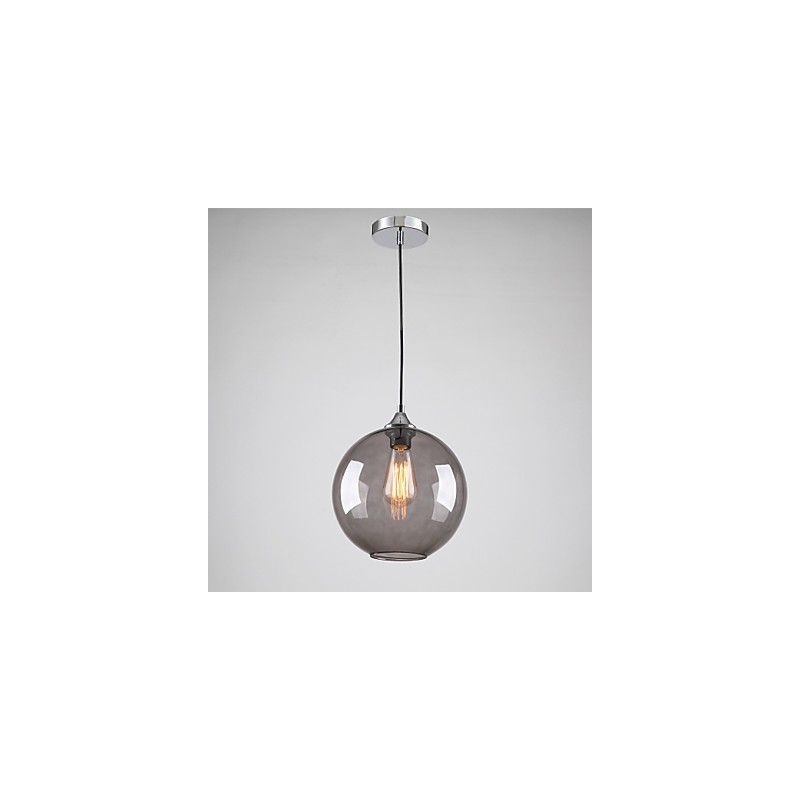 Lampă suspendată modernă din sticlă cu design rotund cu bule gri fum