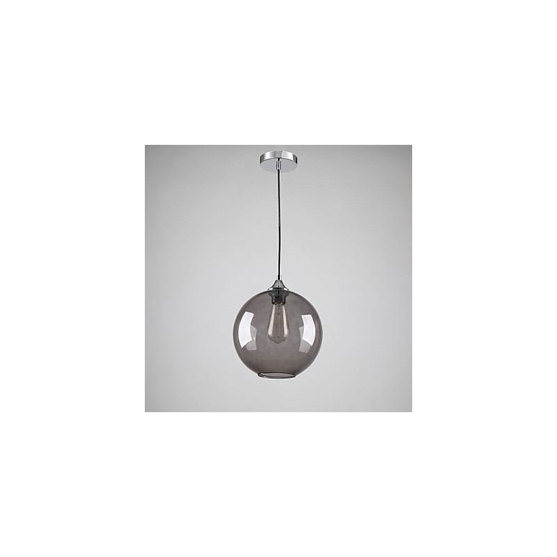 Lampă suspendată modernă din sticlă cu design rotund cu bule gri fum