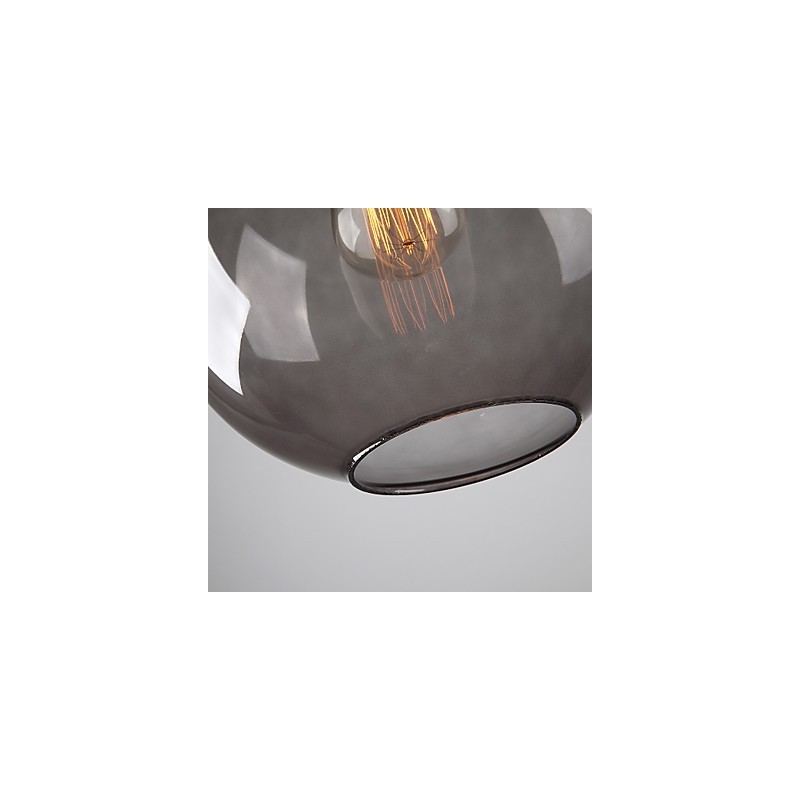 Lampă suspendată modernă din sticlă cu design rotund cu bule gri fum