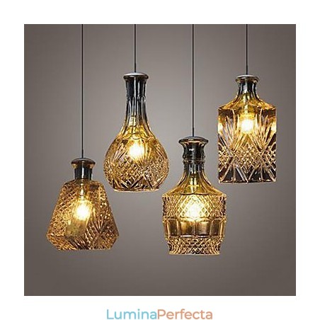 Lampă din sticlă de cristal 4Lights Shade Minimalist Bottle Lights Lampă din sticlă de cristal 4Lights Shade Minimalist Bottle Lights