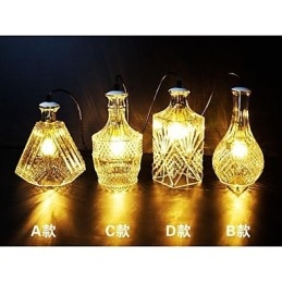 Lampă din sticlă de cristal 4Lights Shade Minimalist Bottle Lights
