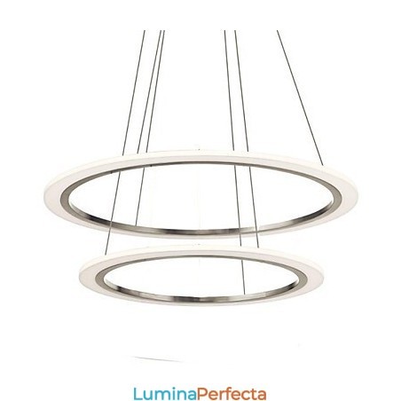 Lămpi suspendate din acril Candelabru suspendat în tavan Corpuri de iluminat cu 2 inele Lămpi suspendate din acril Candelabru suspendat în tavan Corpuri de iluminat cu 2 inele