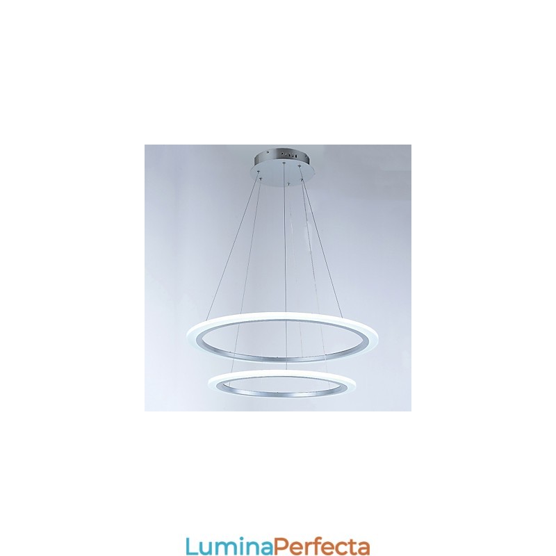 Lămpi suspendate din acril Candelabru suspendat în tavan Corpuri de iluminat cu 2 inele