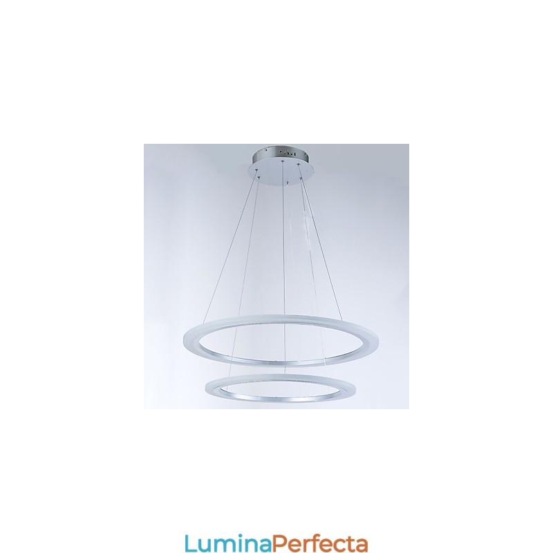 Lămpi suspendate din acril Candelabru suspendat în tavan Corpuri de iluminat cu 2 inele
