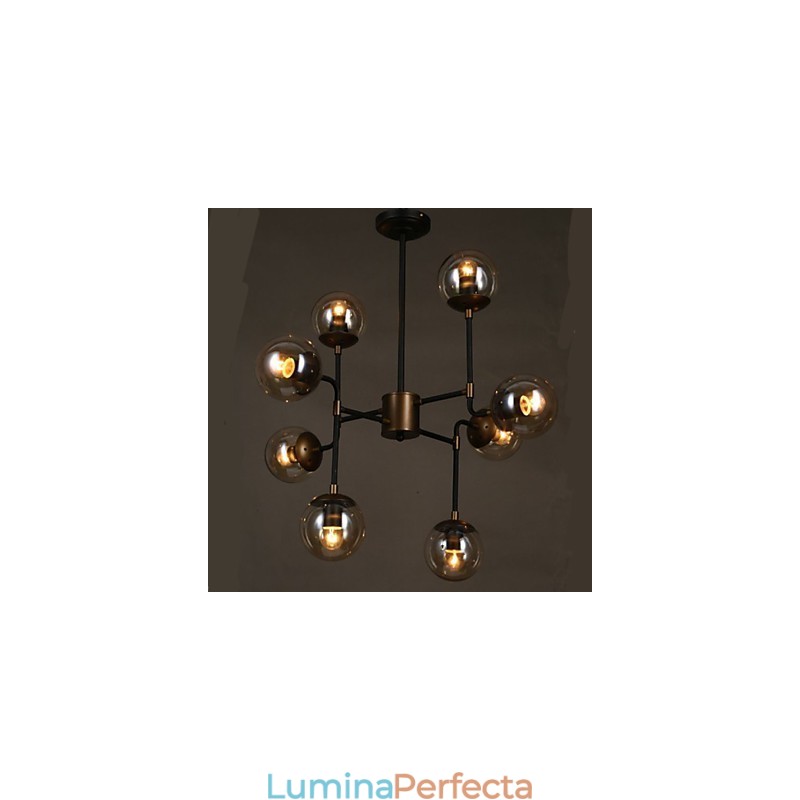 Candelabru rotund din tulpină de fasole din sticlă de artă