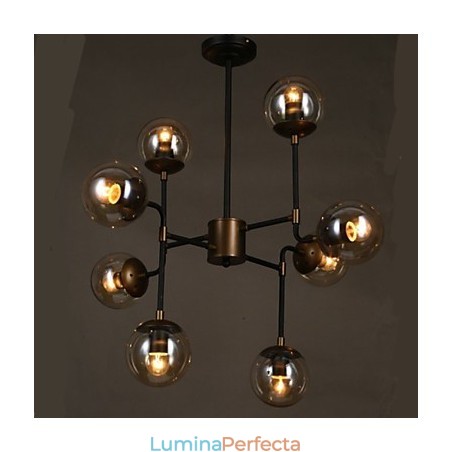 Candelabru rotund din tulpină de fasole din sticlă de artă