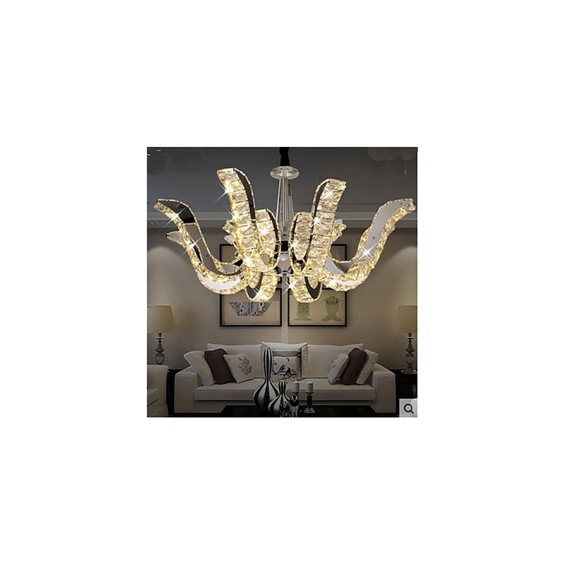 Lampă de cristal Lumânare modernă de lux Lampă cu pandantiv din cristal