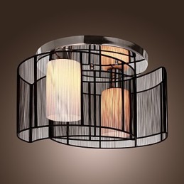Plafoniera Design Modern 2 Lumini Negru