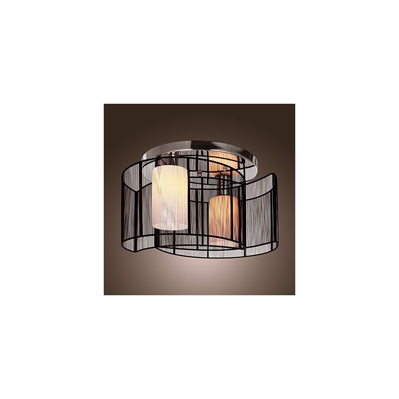 Plafoniera Design Modern 2 Lumini Negru