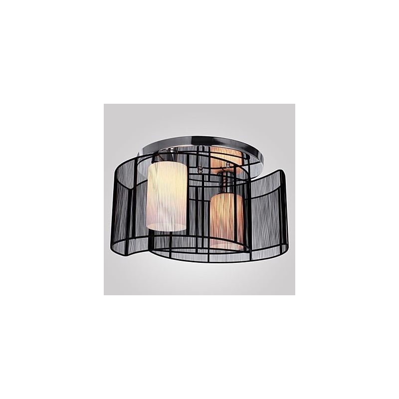 Plafoniera Design Modern 2 Lumini Negru