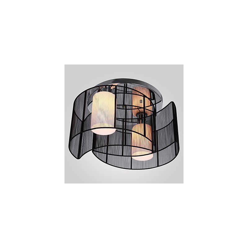 Plafoniera Design Modern 2 Lumini Negru