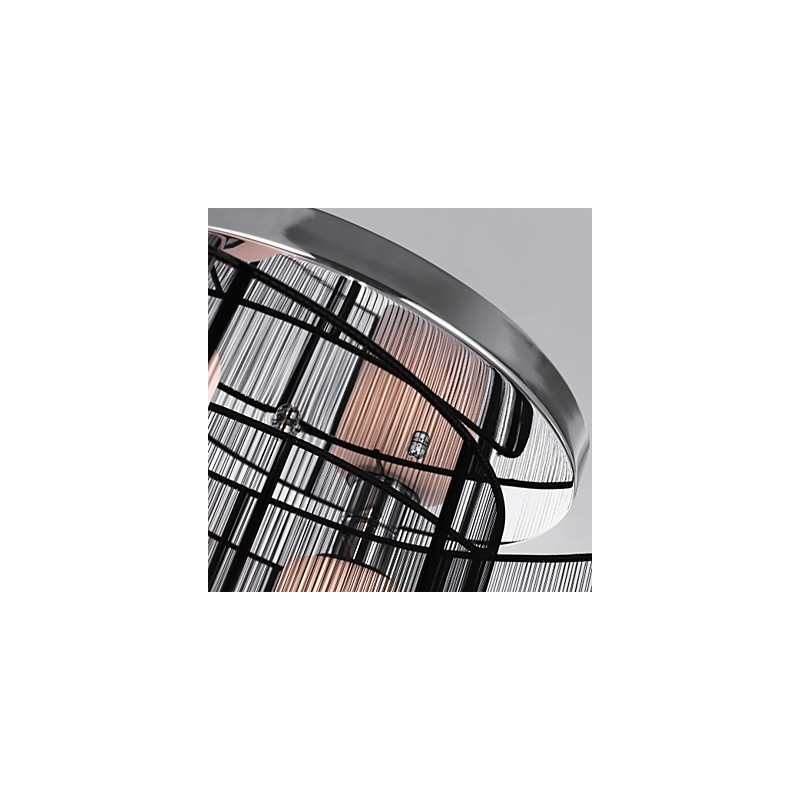 Plafoniera Design Modern 2 Lumini Negru